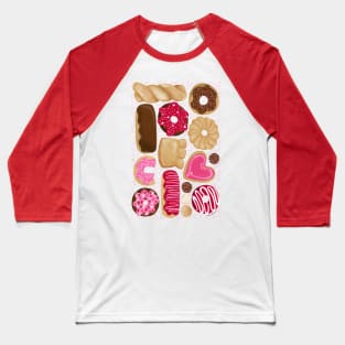 Donuts Party - yummy allover pattern design with sprinkles Baseball T-Shirt